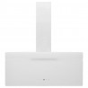Ścienny okap kuchenny, 90 cm, stal i hartowane szkło, biały