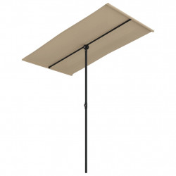 Parasol ogrodowy na aluminiowym słupku, 180x110 cm, taupe