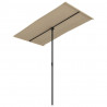 Parasol ogrodowy na aluminiowym słupku, 180x110 cm, taupe