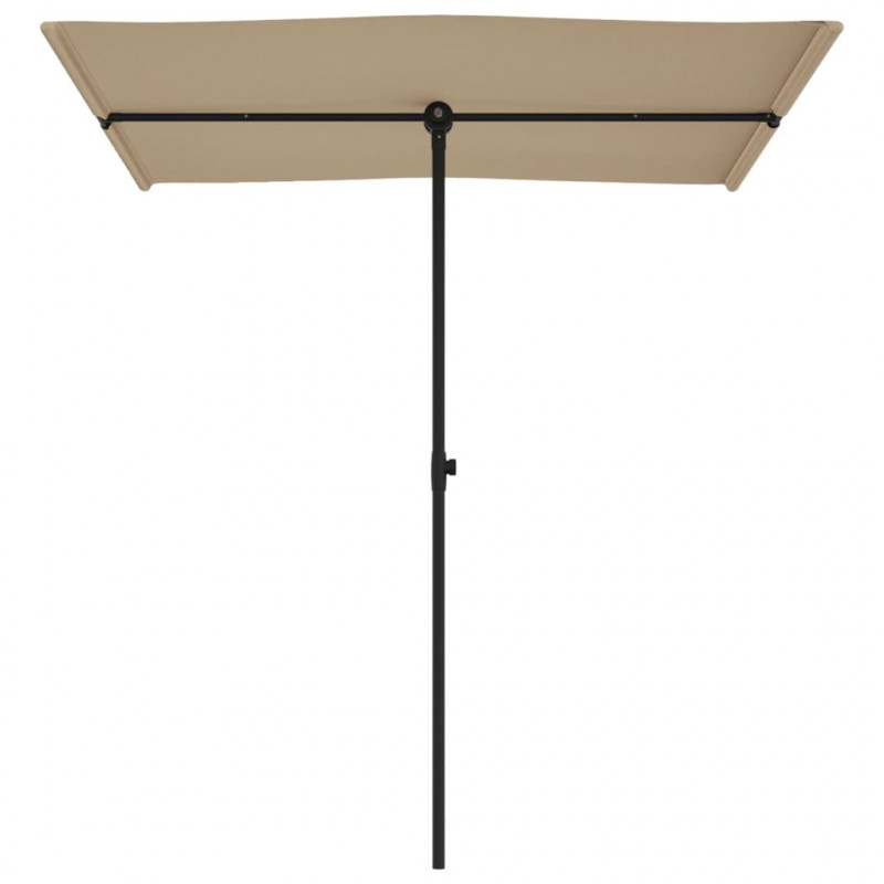 Parasol ogrodowy na aluminiowym słupku, 180x110 cm, taupe