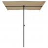 Parasol ogrodowy na aluminiowym słupku, 180x110 cm, taupe