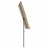 Parasol ogrodowy na aluminiowym słupku, 180x110 cm, taupe