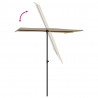 Parasol ogrodowy na aluminiowym słupku, 180x110 cm, taupe