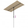Parasol ogrodowy na aluminiowym słupku, 180x110 cm, taupe
