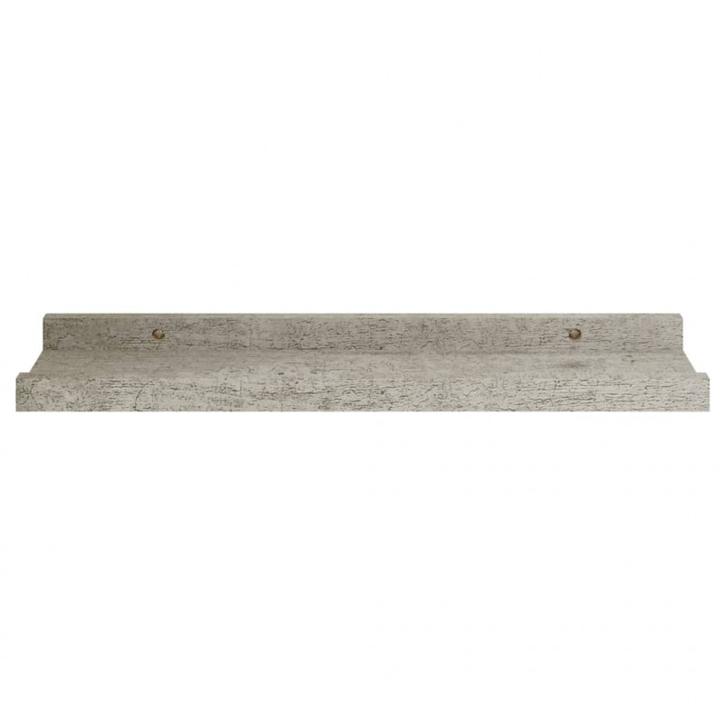 Półki ścienne, 4 szt., szarość betonu, 40x9x3 cm