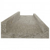 Półki ścienne, 4 szt., szarość betonu, 40x9x3 cm