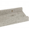 Półki ścienne, 4 szt., szarość betonu, 40x9x3 cm