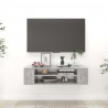 Wisząca szafka TV, szarość betonu, 100x30x26,5 cm