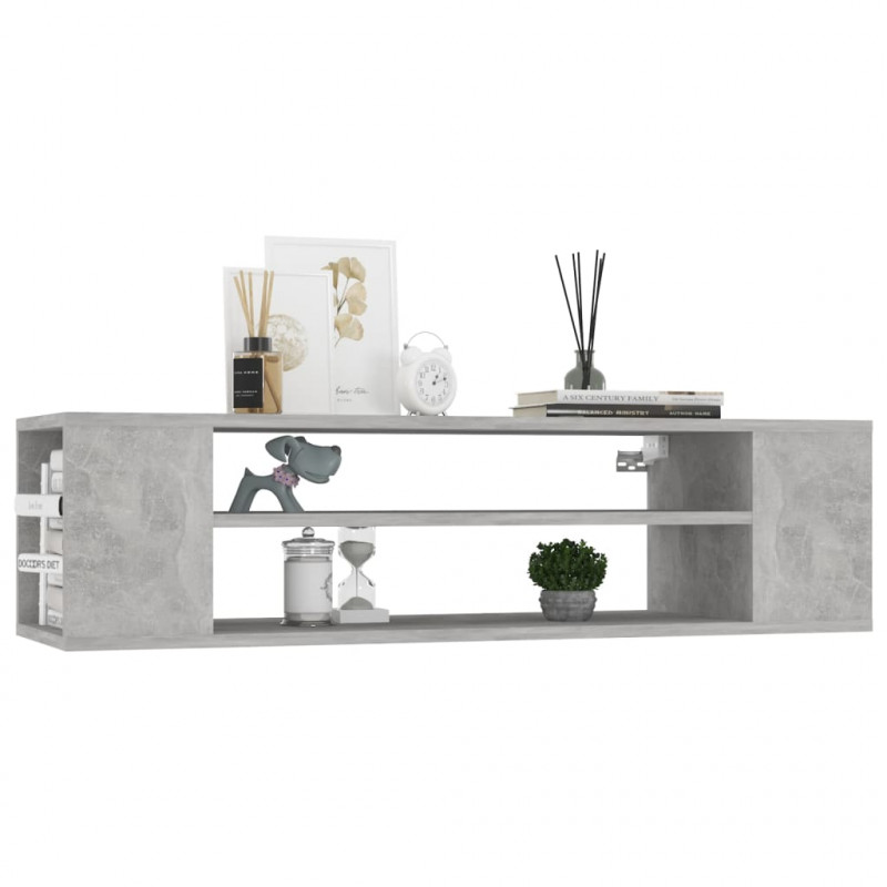 Wisząca szafka TV, szarość betonu, 100x30x26,5 cm