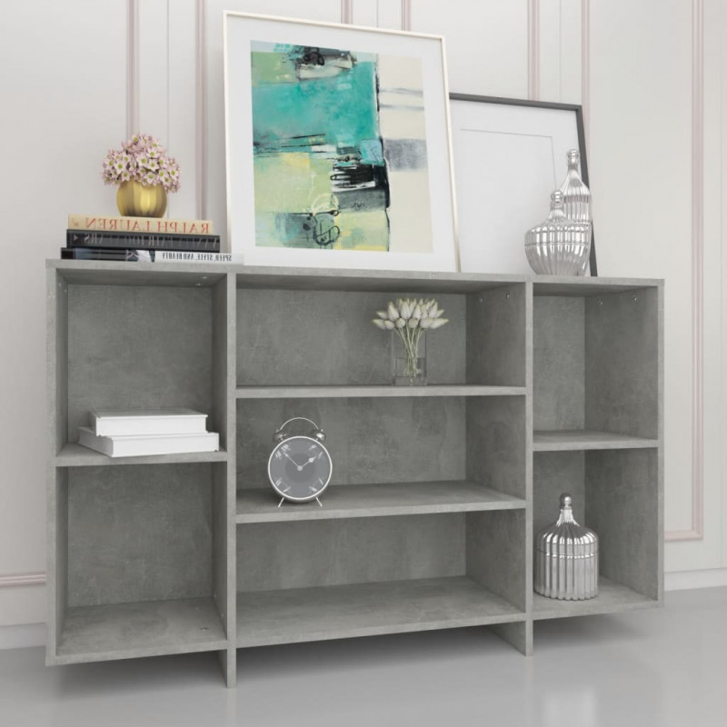 Szafka, szarość betonu, 120x30x75 cm, materiał drewnopochodny