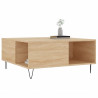 Stolik kawowy, dąb sonoma 80x80x36,5 cm materiał drewnopochodny