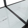 Stolik konsolowy, biały, 160x35x75,5 cm, szkło hartowane