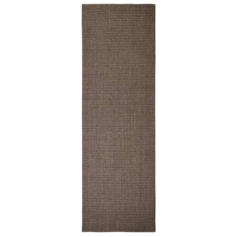 Dywanik, naturalny sizal, 80x250 cm, brązowy