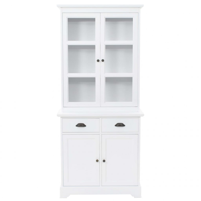 Kredens 4-drzwiowy, MDF i drewno sosnowe, 80x40x180 cm