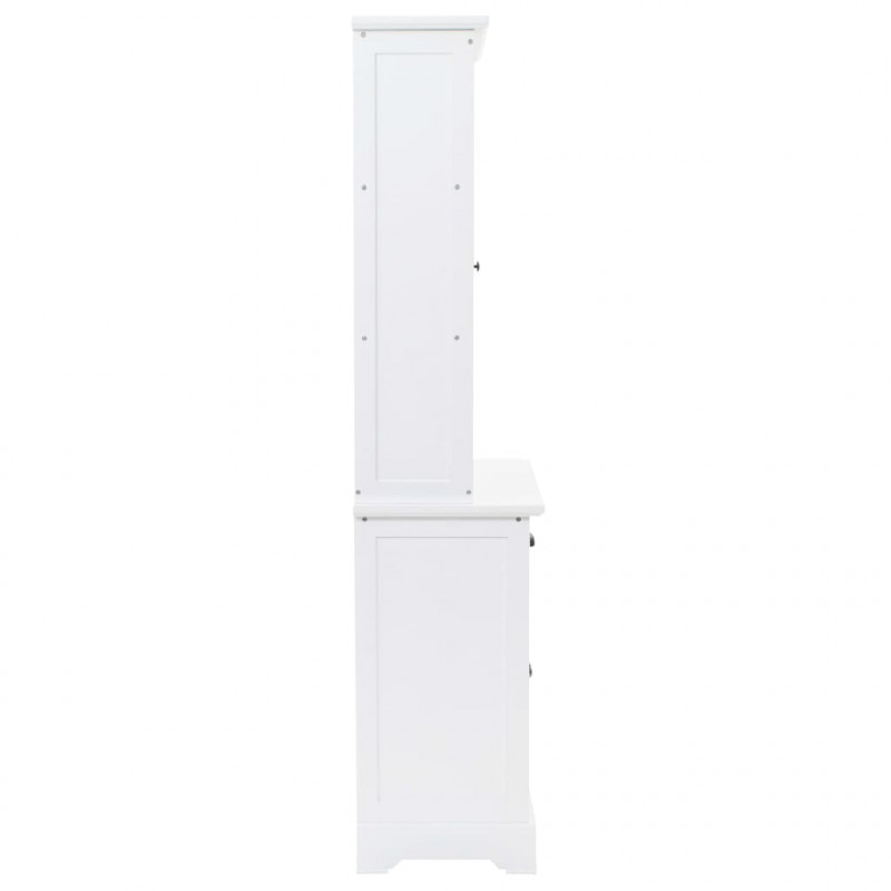 Kredens 4-drzwiowy, MDF i drewno sosnowe, 80x40x180 cm