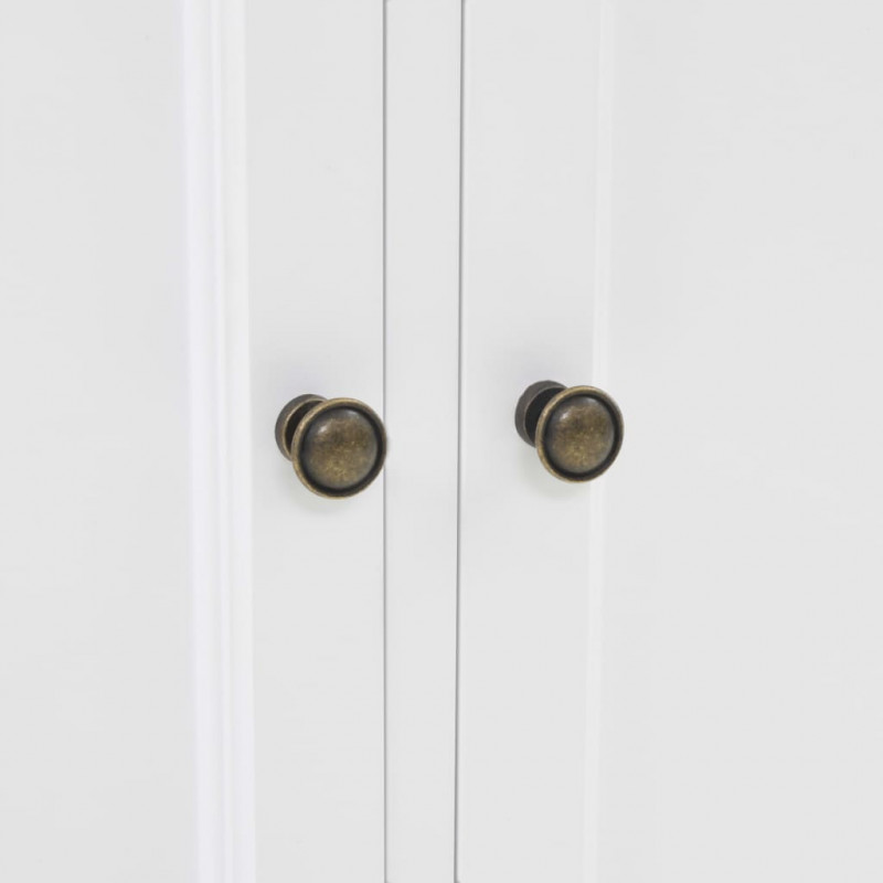 Kredens 4-drzwiowy, MDF i drewno sosnowe, 80x40x180 cm