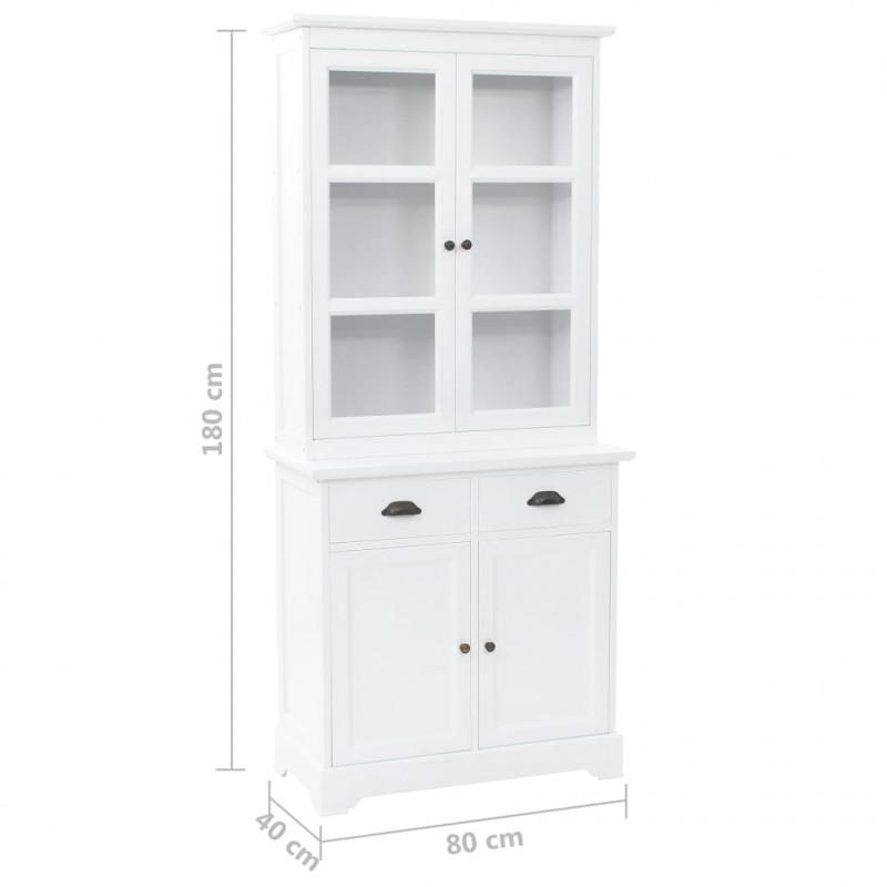 Kredens 4-drzwiowy, MDF i drewno sosnowe, 80x40x180 cm