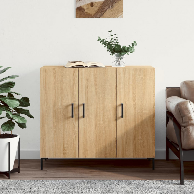 Szafka, dąb sonoma, 90x34x80 cm, materiał drewnopochodny
