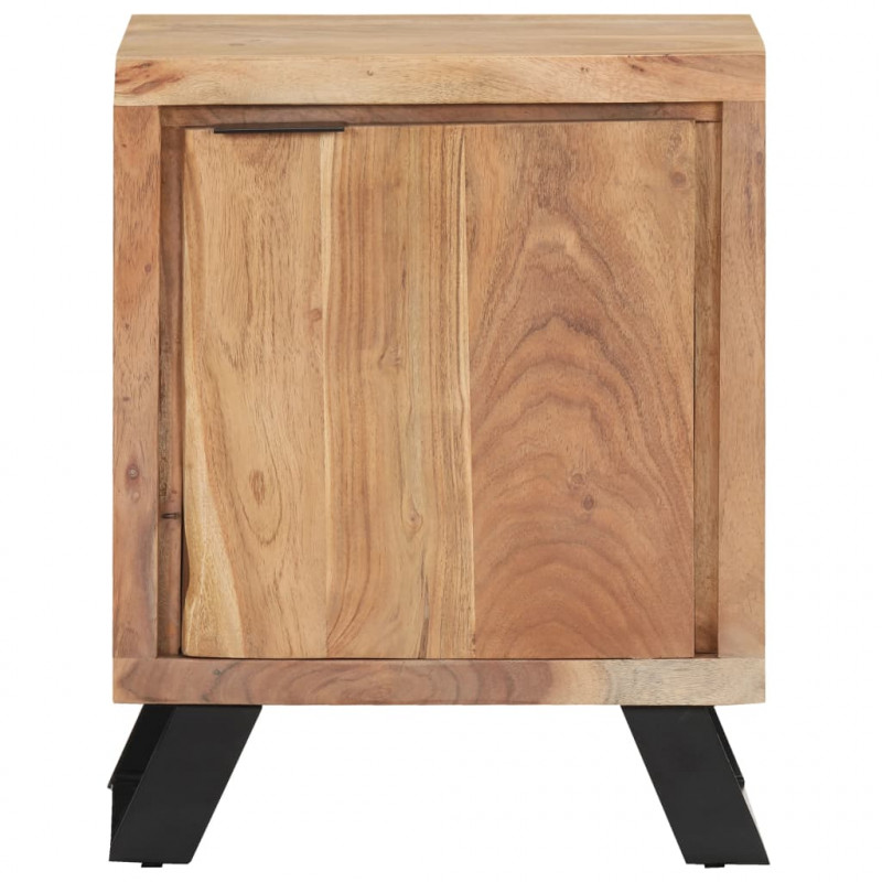 Szafka nocna 40x30x50 cm, drewno akacjowe z naturalną krawędzią