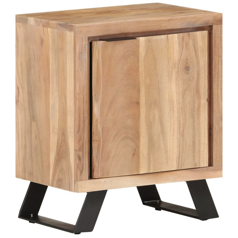 Szafka nocna 40x30x50 cm, drewno akacjowe z naturalną krawędzią
