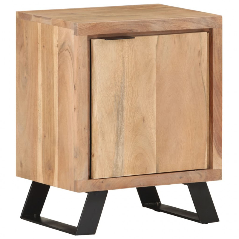 Szafka nocna 40x30x50 cm, drewno akacjowe z naturalną krawędzią