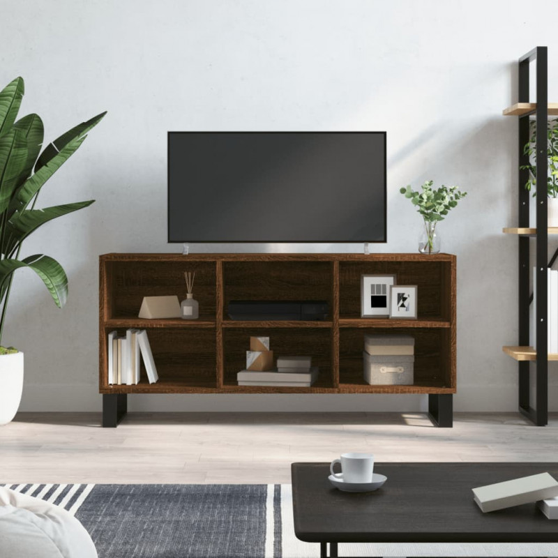 Szafka pod TV, brązowy dąb, 103,5x30x50 cm