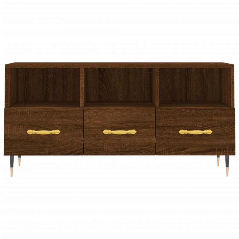 Szafka pod TV, brązowy dąb, 102x36x50 cm