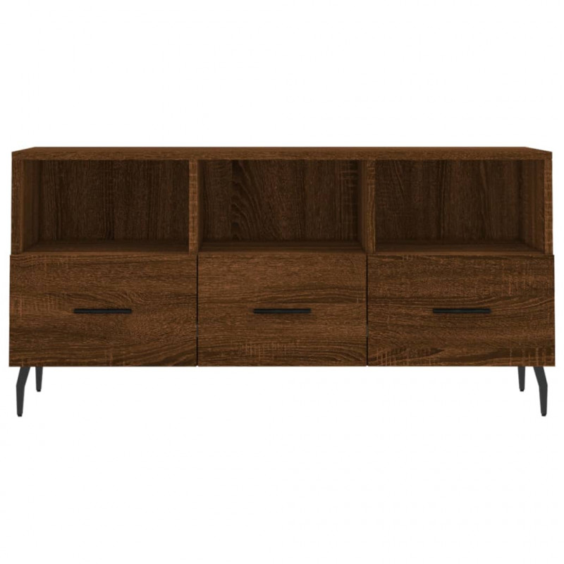Szafka pod TV, brązowy dąb, 102x36x50 cm