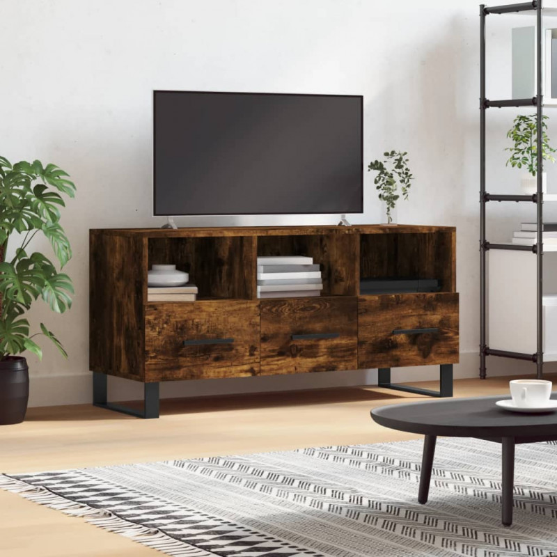 Szafka pod TV, przydymiony dąb, 102x36x50 cm