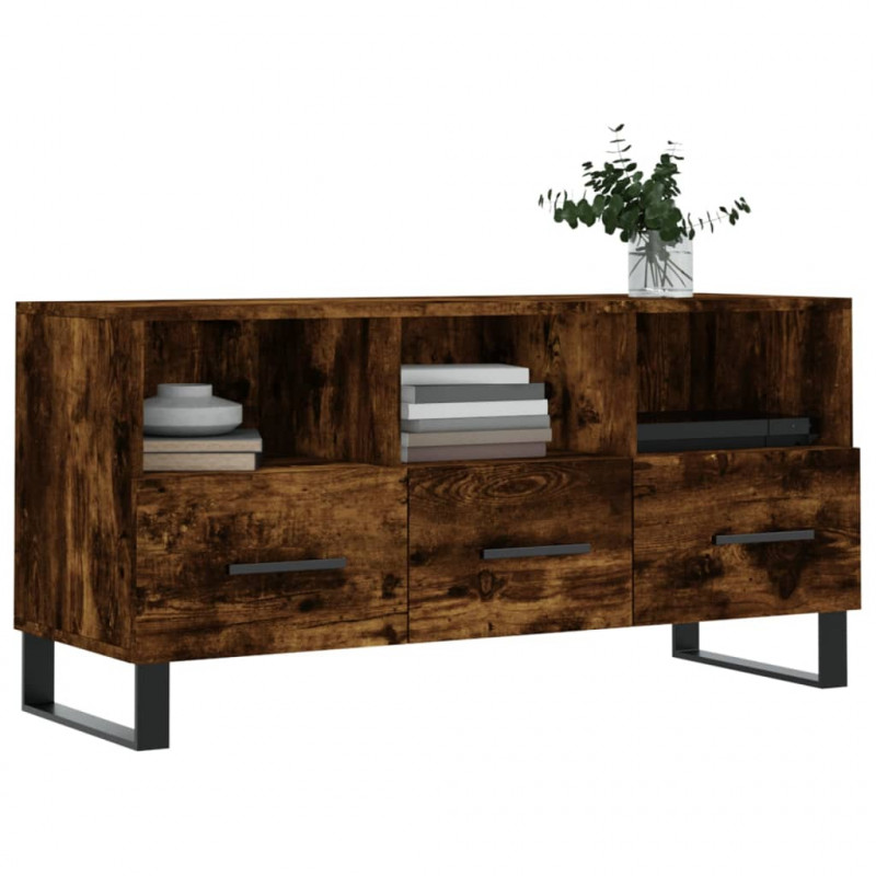 Szafka pod TV, przydymiony dąb, 102x36x50 cm