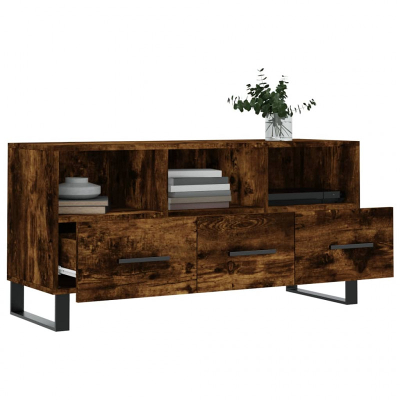 Szafka pod TV, przydymiony dąb, 102x36x50 cm