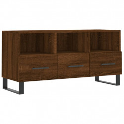 Szafka pod TV, brązowy dąb, 102x36x50 cm