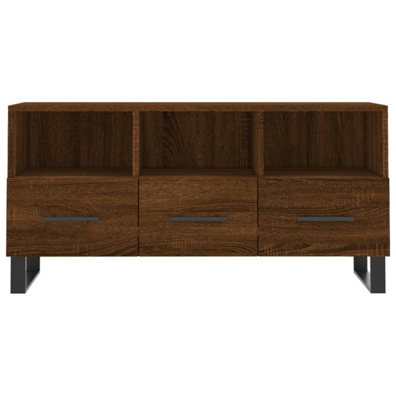 Szafka pod TV, brązowy dąb, 102x36x50 cm