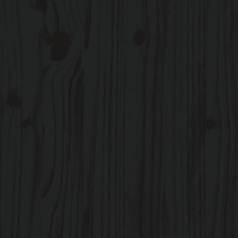 Rama łóżka dziecięcego, czarna, 90x190 cm, drewno sosnowe