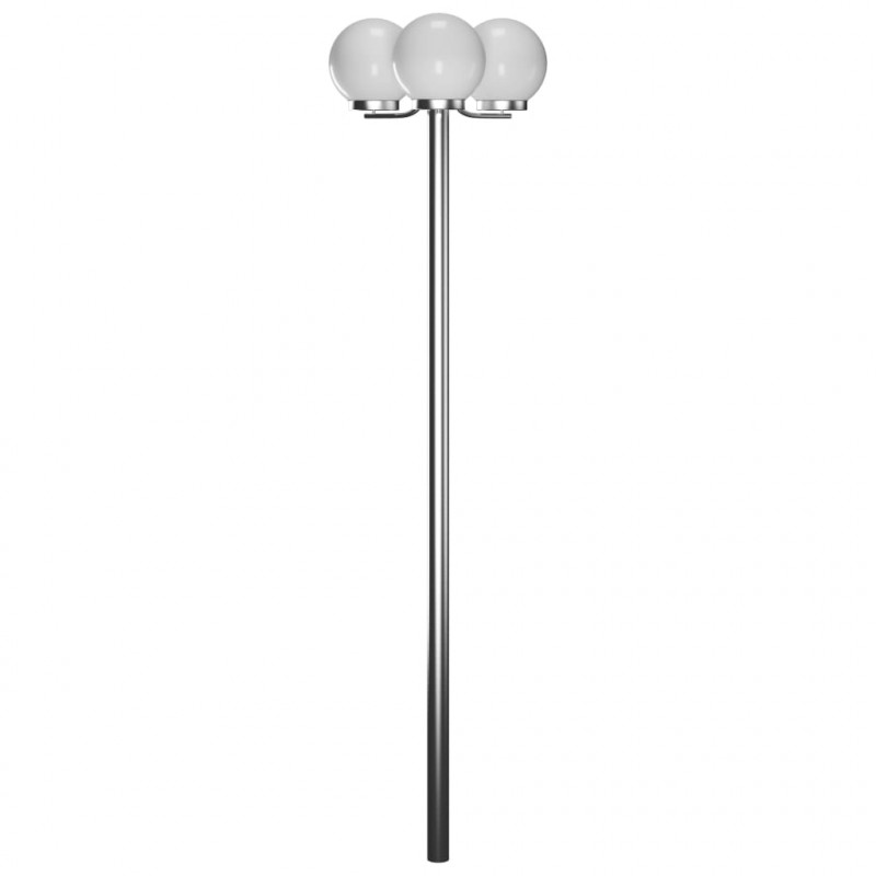 Lampa ogrodowa na słupku, 3 kule, 220 cm