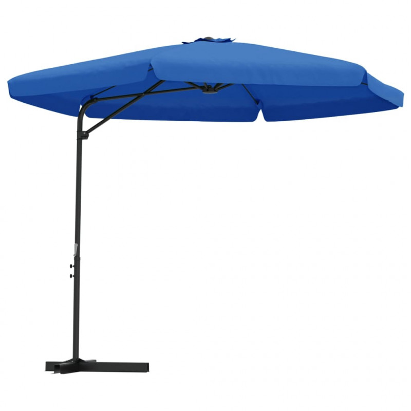Parasol ogrodowy na stalowym słupku, 300 cm, niebieski