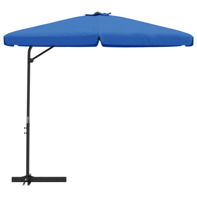 Parasol ogrodowy na stalowym słupku, 300 cm, niebieski