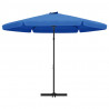 Parasol ogrodowy na stalowym słupku, 300 cm, niebieski