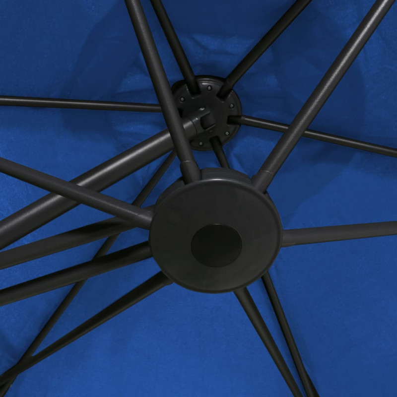 Parasol ogrodowy na stalowym słupku, 300 cm, niebieski