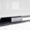 Meblościanka pod TV z oświetleniem LED, 5 el., połysk, biała
