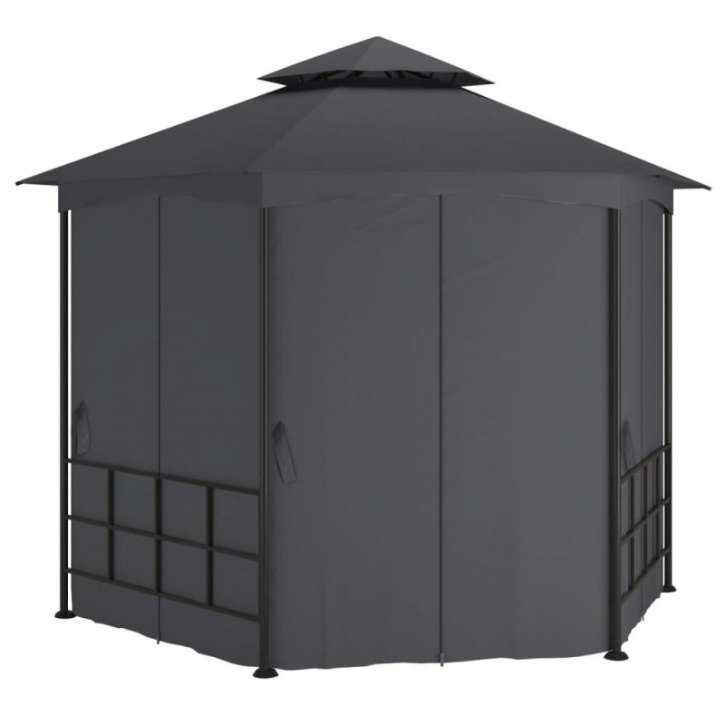 Altana ze ściankami, 3,1 x 2,7 m, antracytowa
