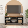 Szafka RTV, 100x33x46 cm, mango i materiał drewnopochodny