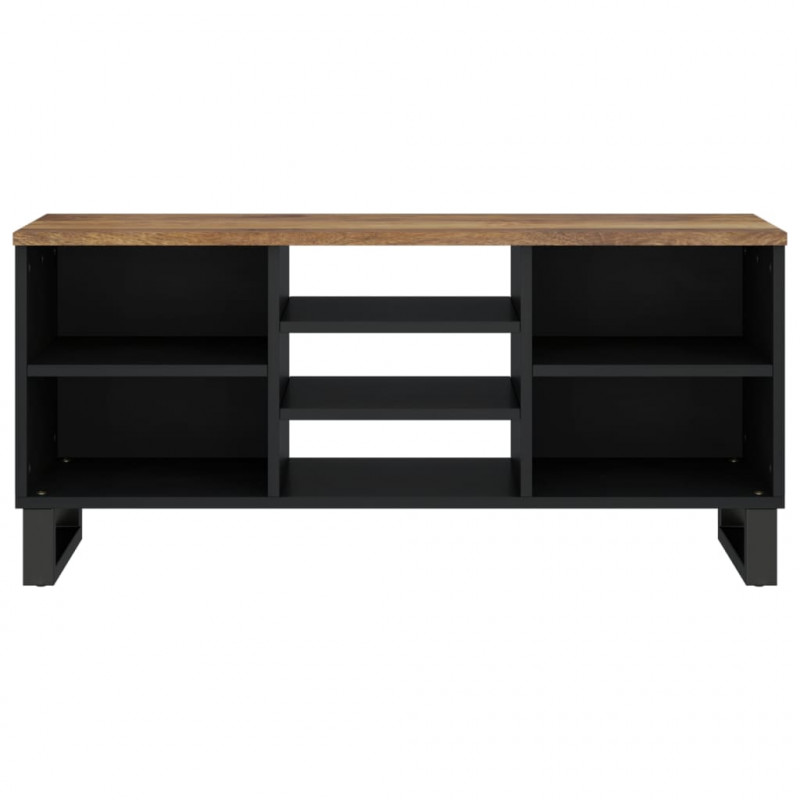 Szafka RTV, 100x33x46 cm, mango i materiał drewnopochodny