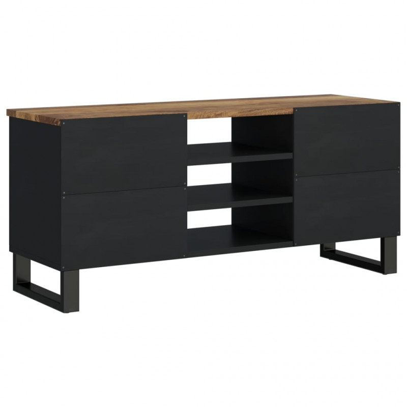 Szafka RTV, 100x33x46 cm, mango i materiał drewnopochodny