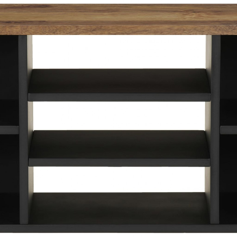 Szafka RTV, 100x33x46 cm, mango i materiał drewnopochodny