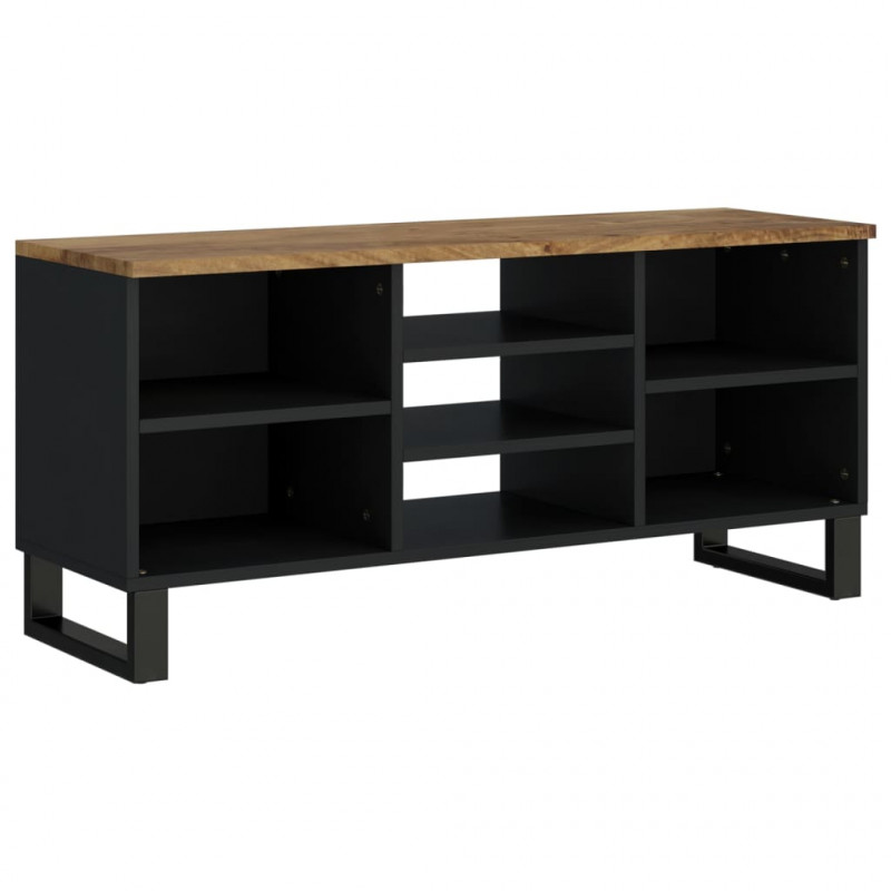Szafka RTV, 100x33x46 cm, mango i materiał drewnopochodny