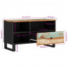 Szafka pod TV, 80x33x46 cm, drewno i materiał drewnopochodny