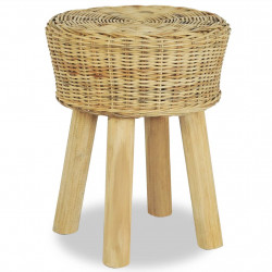 Stołek barowy, naturalny rattan