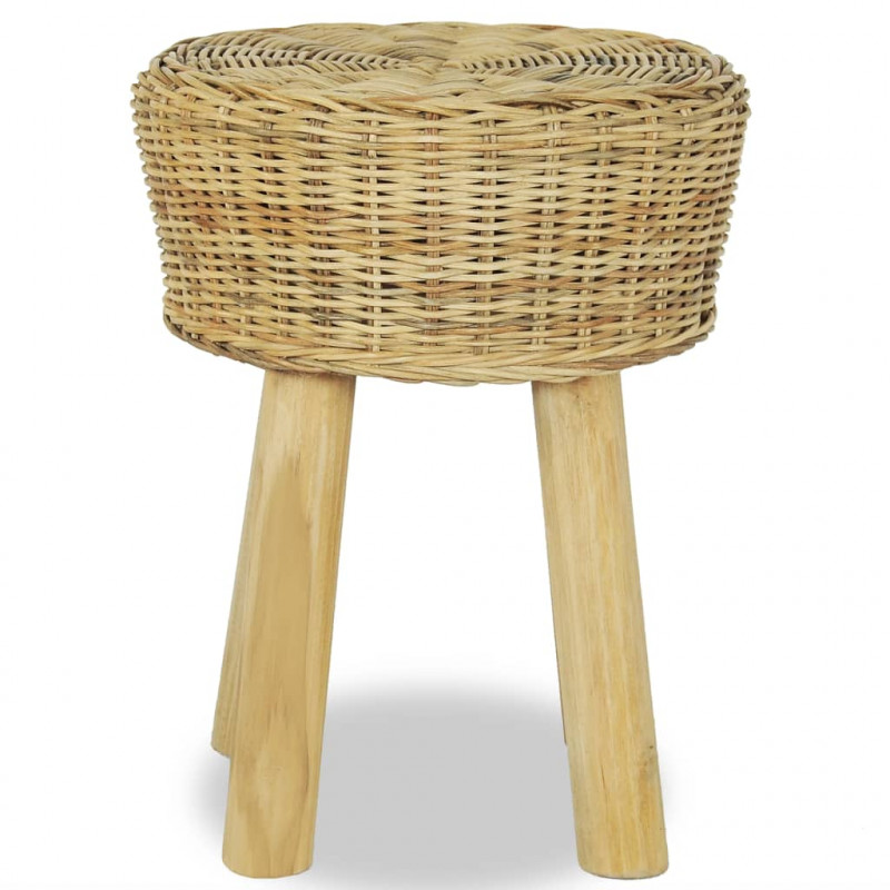 Stołek barowy, naturalny rattan