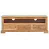 Szafka pod TV z litego drewna akacjowego, 110x30x40 cm, brązowa